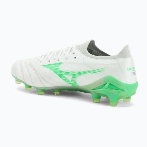 Pánske kopačky Mizuno Morelia Neo IV Β Elite MD white/neon green/cool gray 3c