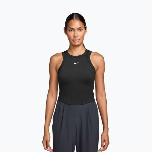 Dámske tričko Nike One Fitted Dri-Fit Cropped Tank thunder black/white