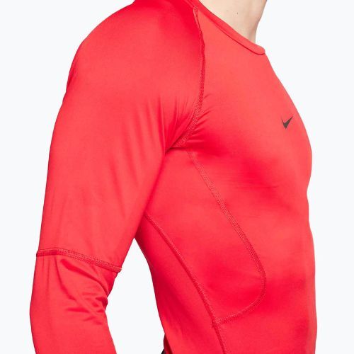 Pánske tréningové tričko longsleeve Nike Pro Dri-Fit Tight Fitness university red/black