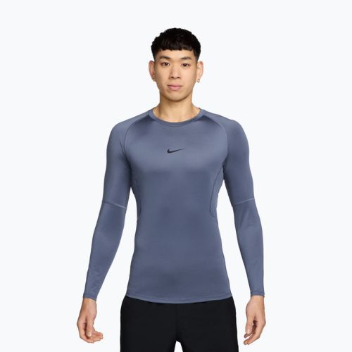 Pánske tréningové tričko longsleeve Nike Pro Dri-Fit Tight Fitness diffused blue/black