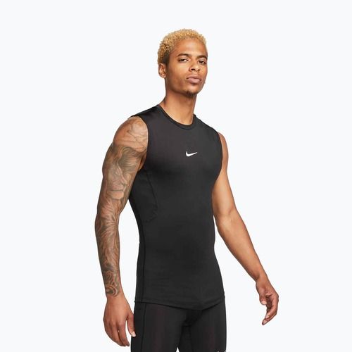Pánske tričko Nike Pro Dri-Fit Tight bez rukávov fitness black/white