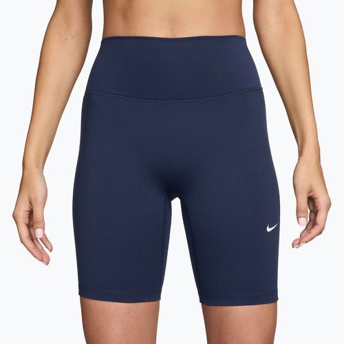 Dámske šortky Nike One High-Waisted Biker 8" midnight navy/white