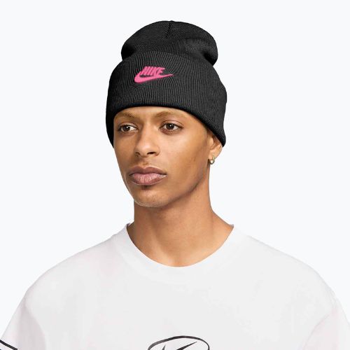 Zimná čiapka Nike Peak Futura Beanie black/pinksicle