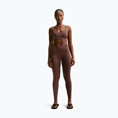 Dámske legíny Nike One High-Waisted Seamless light chocolate