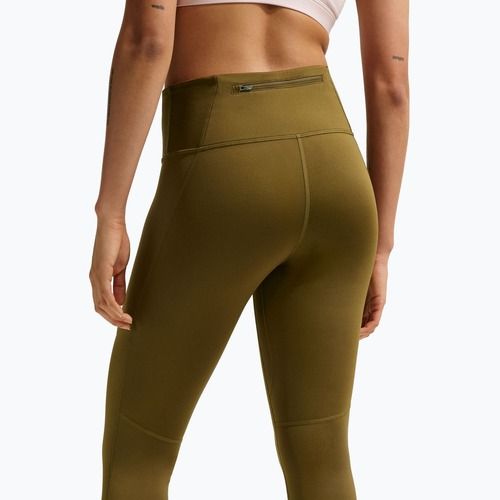 Dámske bežecké legíny Nike Tempo High-Waisted 7/8 olive flak