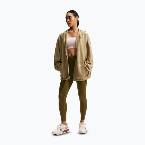 Dámske bežecké legíny Nike Tempo High-Waisted 7/8 olive flak