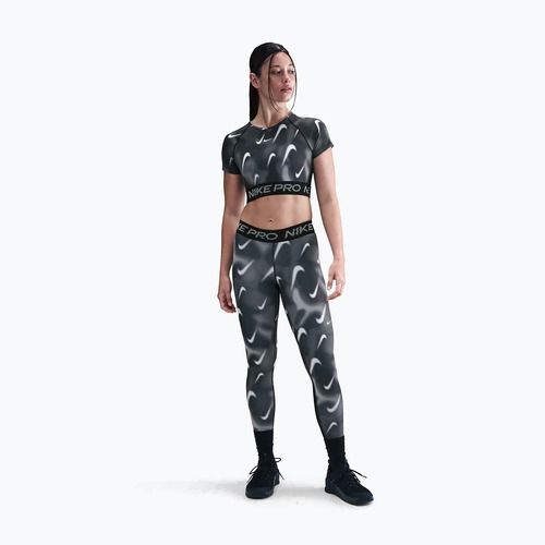 Dámske tréningové legíny Nike Pro Mid-Rise 7/8 black/white/white