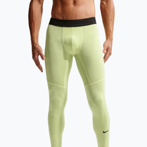 Pánske tréningové legíny Nike Pro Dri-Fit Tight Fitness light liquid lime/black