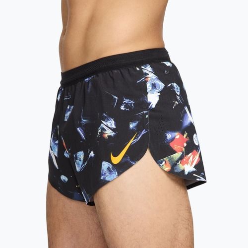 Pánske bežecké šortky Nike AeroSwift Dri-Fit ADV Brief Lined 2" black/laser orange