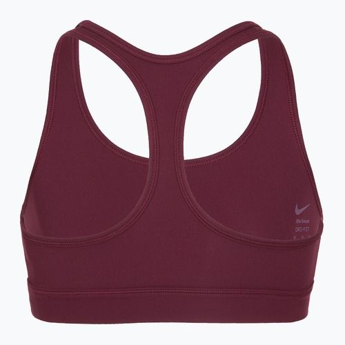 Detská športová podprsenka Nike Swoosh burgundy/white
