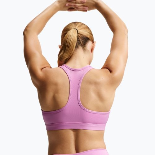 Športová podprsenka Nike Swoosh Medium Support light magenta/white