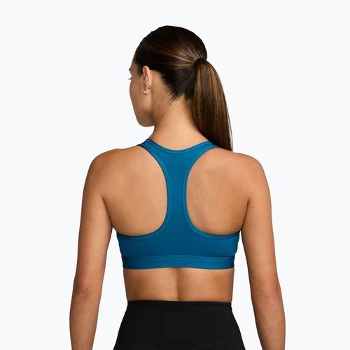 Športová podprsenka Nike Swoosh Medium Support green abyss/white