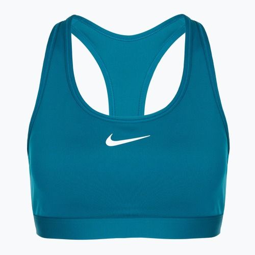 Športová podprsenka Nike Swoosh Medium Support green abyss/white