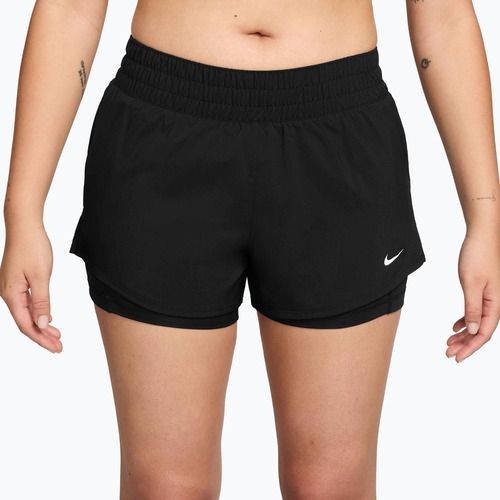 Dámske bežecké šortky Nike One Dri-FIT 2IN1 black/white