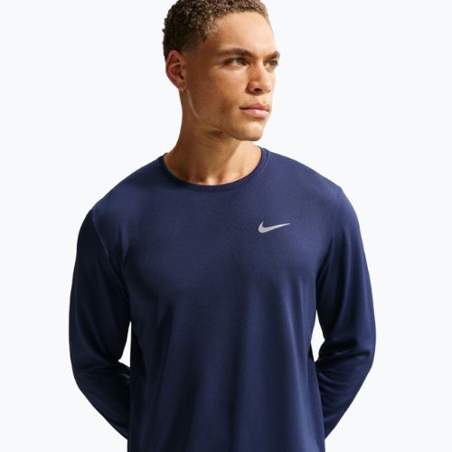 Pánske bežecké tričko s dlhým rukávom Nike Miler Dri-Fit UV midnight navy