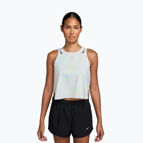 Dámske bežecké tielko Nike AeroSwift Dri-Fit ADV Cropped Tank Top off white/black
