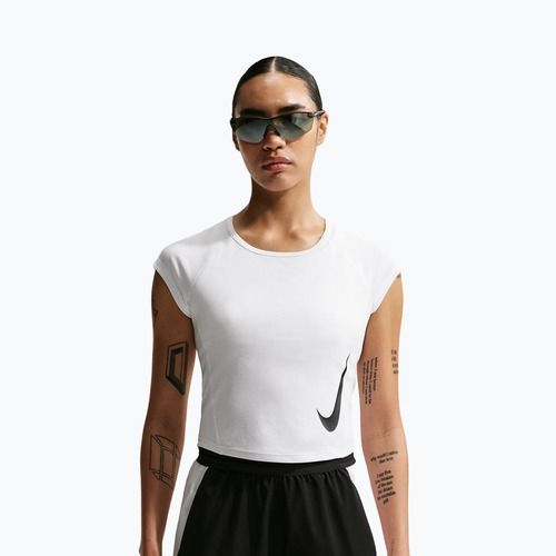 Dámske bežecké tričko Nike Swoosh Run Dri-Fit white/photon dust/black