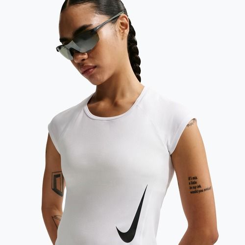 Dámske bežecké tričko Nike Swoosh Run Dri-Fit white/photon dust/black