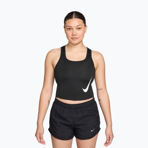 Dámske bežecké tričko Nike Swoosh Run Dri-Fit black/white