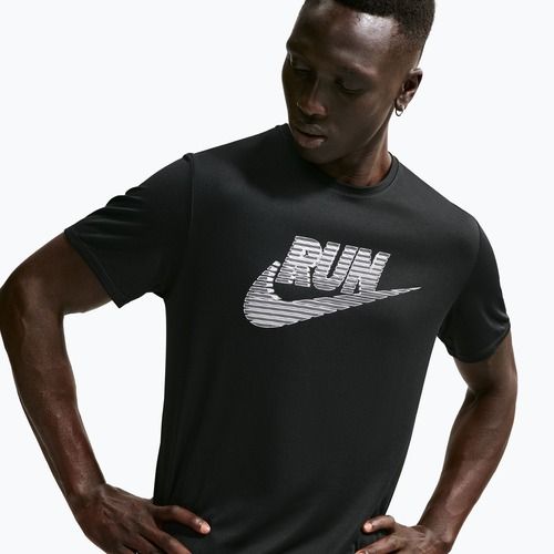 Pánske bežecké tričko Nike Miler Dri-Fit UV black/white