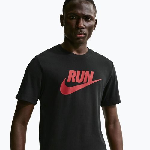 Pánske tričko Nike Dri-Fit Running black/team crimson