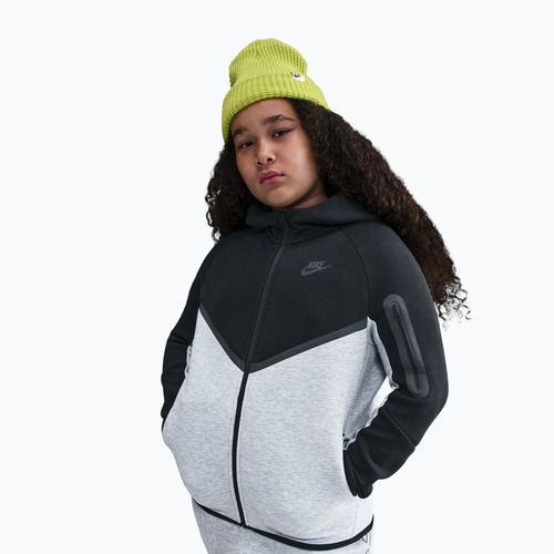 Detská mikina Nike Sportswear Tech Fleece Full-Zip dark grey heather/black/black/black
