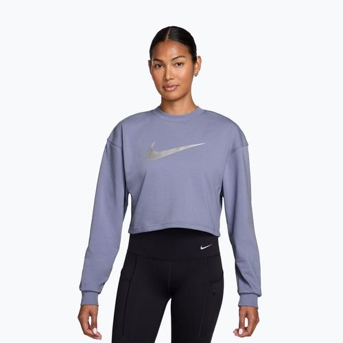 Dámska tréningová mikina Nike Pro Dri-Fit Crew Neck iron purple/metallic silver/white