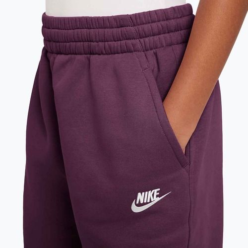 Detské nohavice Nike Sportswear Club Fleece burgundy/burgundy/white