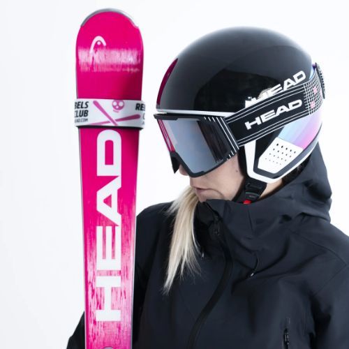 Zjazdové lyže HEAD WC Rebels e-Race Pro RP WCR 14 + viazania Freeflex 14 GW 75 Years pink