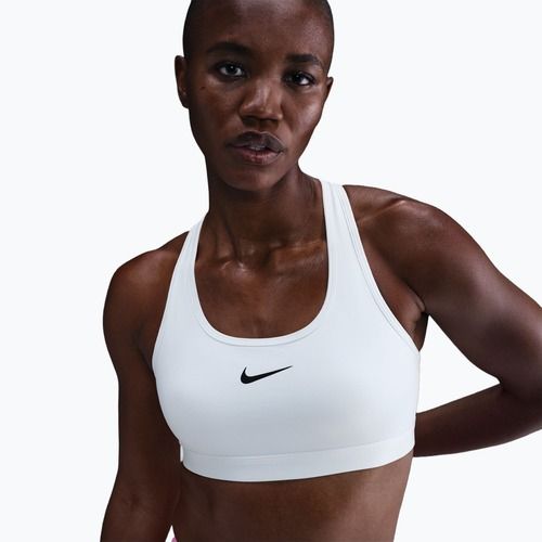 Športová podprsenka Nike Swoosh Medium Support white/black