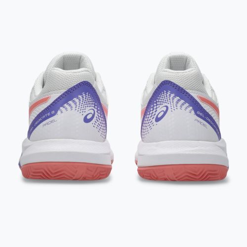 Dámske padelové topánky ASICS Gel-Dedicate 8 Padel W white/guava