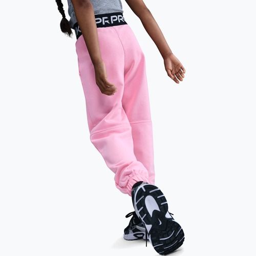 Detské nohavice Nike Pro Fleece Dri-Fit medium soft pink/medium soft pink/black/white