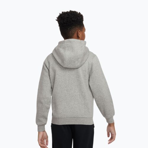 Detská mikina Nike Club Fleece Hoodie dark grey heather/white