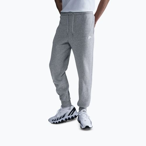Pánske nohavice Nike Club Jogger dark grey heather/light smoke grey/white