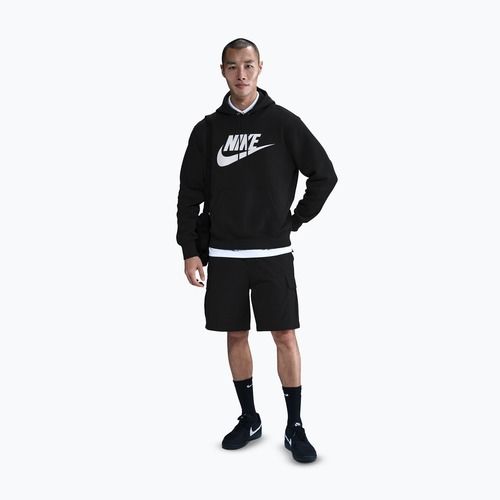 Pánska mikina Nike Club Pullover Hoodie black/black/white