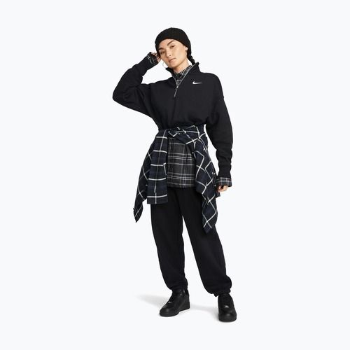 Dámska mikina Nike Sportswear Phoenix Fleece 1/2 Zip Cropped black/sail