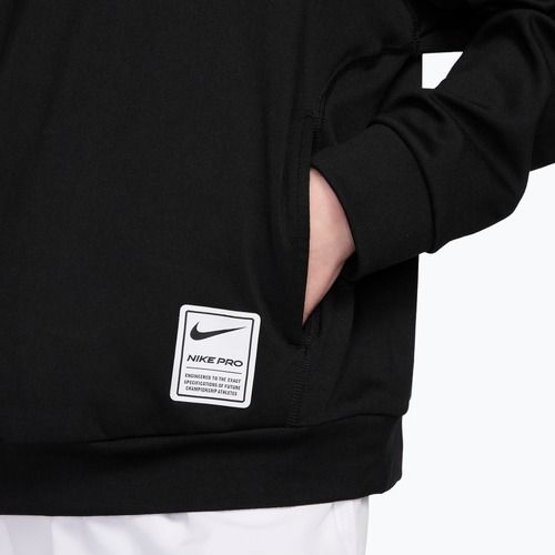 Detská mikina Nike Pro Dri-Fit Pullover Hoodie black/white