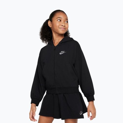 Detská mikina Nike Sportswear Full Zip Hoodie black/flat pewter