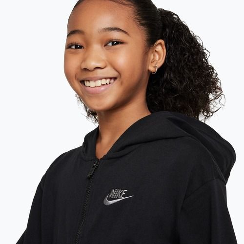Detská mikina Nike Sportswear Full Zip Hoodie black/flat pewter