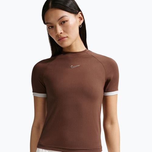Dámske tričko Nike Gloss Fitted Top light chocolate