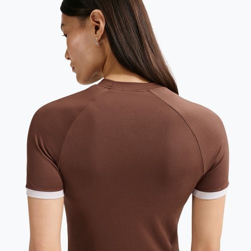 Dámske tričko Nike Gloss Fitted Top light chocolate