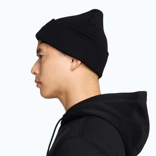 Zimná čiapka Nike Peak Swoosh Beanie black/white