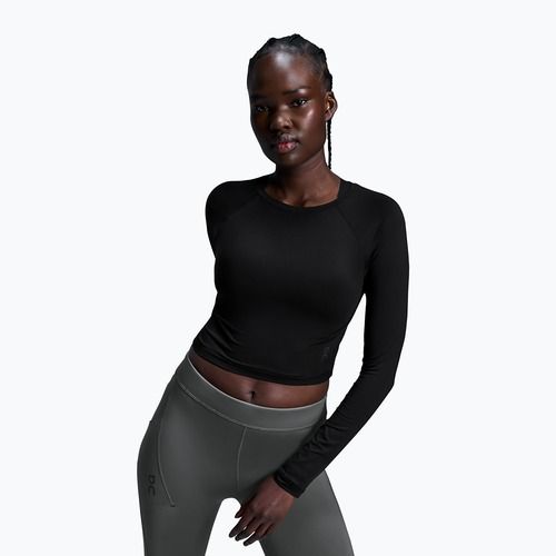 Dámske tréningové tričko longsleeve On Running Studio Long-T Crop black