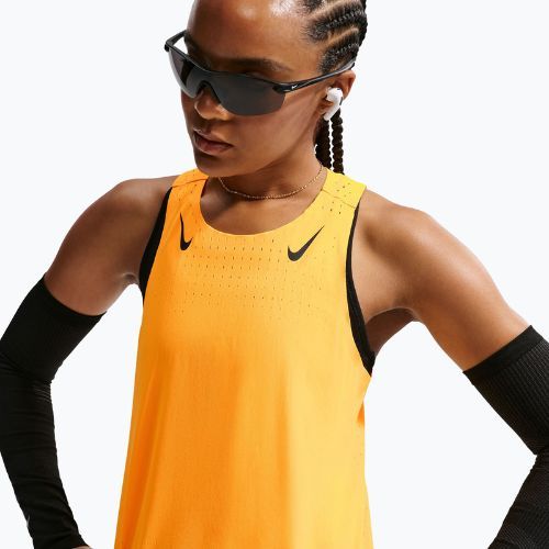 Dámske bežecké tričko Nike AeroSwift Dri-Fit ADV Singlet laser orange/black