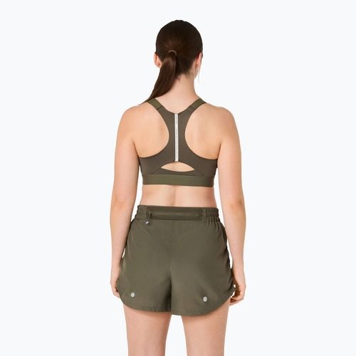 Športová podprsenka ASICS Road Combination Zip dark olive