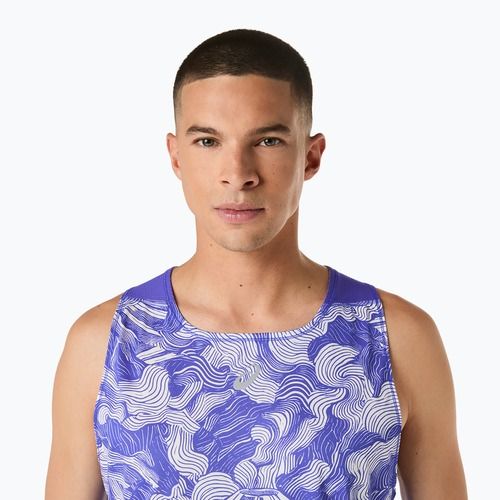 Pánske bežecké tričko ASICS Fujitrail Singlet cobalt burst/cream