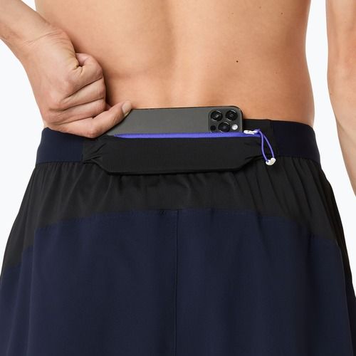 Pánske bežecké šortky ASICS Fujitrail All Over Print 5IN midnight/cobalt burst/cream