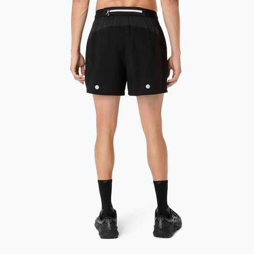 Pánske bežecké šortky ASICS Fujitrail All Over Print 5IN performance black/carbon/cream