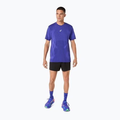 Pánske bežecké tričko longsleeve ASICS Road Seamless LS cobalt burst/eggplant