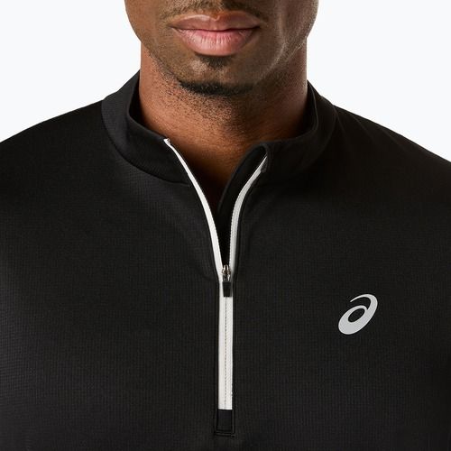 Pánske bežecké tričko longsleeve Asics Icon LS 1/2 Zip performance black/cream